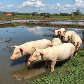 cocô e xixi de porcos