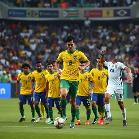 Seleção Brasileira joga contra a França